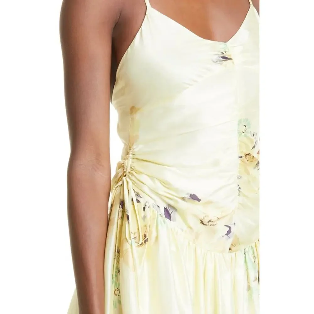 Rebecca Taylor Positano Rose Floral Strappy Open Back Silk Dress - Size 12 NWT - Picture 10 of 10